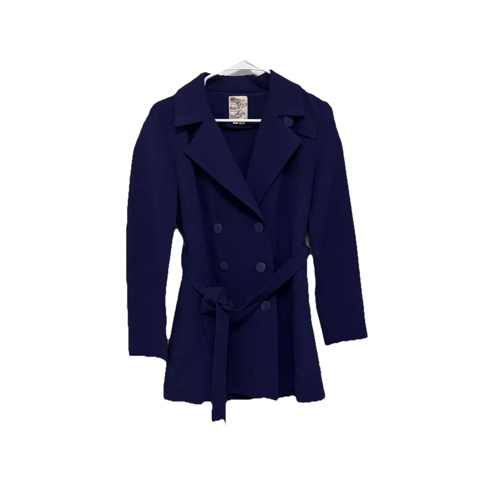 Tulle Women's Casual,‎ Business Casual navy blue trench coat. Size small